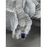 925 Sterling Silver Lapis Lazuli Necklace Length 19 In