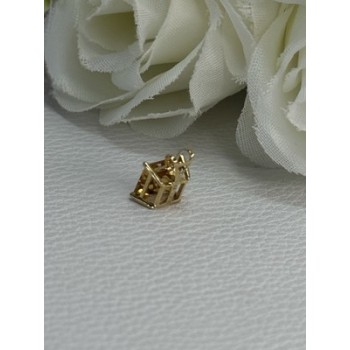 10K YELLOW GOLD CITRINE PENDANT LENGTH 0.40 INCH