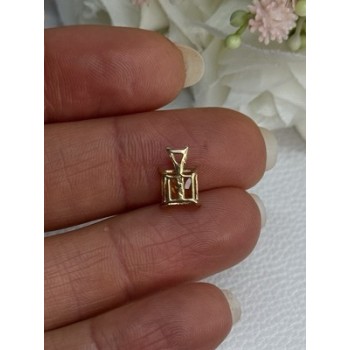 10K YELLOW GOLD CITRINE PENDANT LENGTH 0.40 INCH