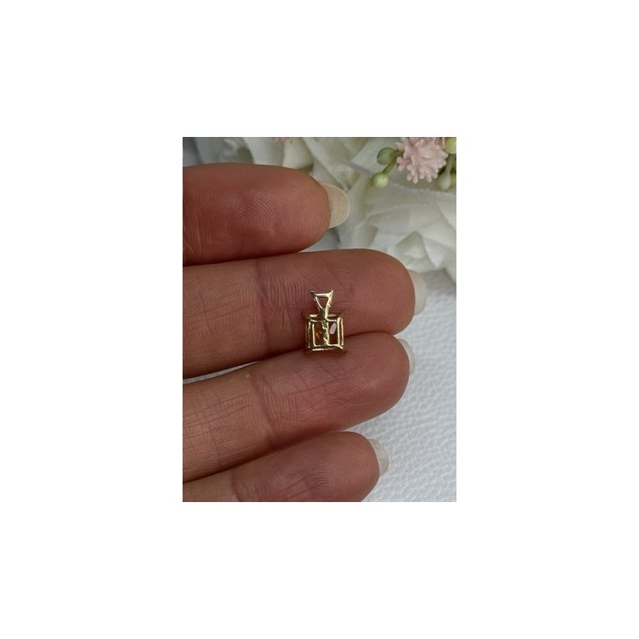 10K YELLOW GOLD CITRINE PENDANT LENGTH 0.40 INCH