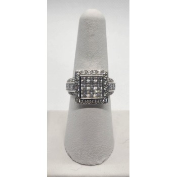 925 Sterling Silver CZ Ring Size 7.5