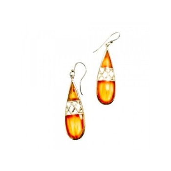 Vintage 925 Sterling Silver Agate Earrings