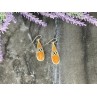 Vintage 925 Sterling Silver Agate Earrings