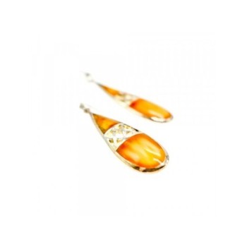 Vintage 925 Sterling Silver Agate Earrings