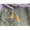 Vintage 925 Sterling Silver Agate Earrings