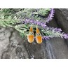 Vintage 925 Sterling Silver Agate Earrings