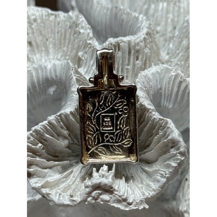 925 Sterling Silver Turquoise Pendant Length 1.3 Inch