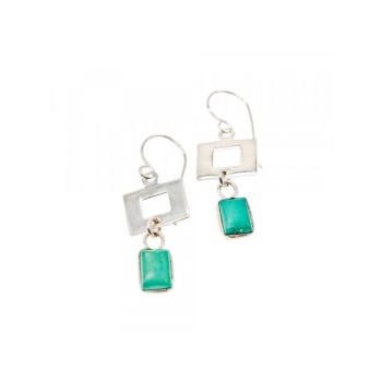 925 Sterling Silver Malachite Earrings