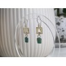 925 Sterling Silver Malachite Earrings