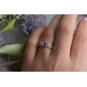 925 Sterling Silver Purple Tourmaline Ring Size 6.5
