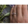 925 Sterling Silver Purple Tourmaline Ring Size 6.5