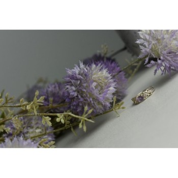 925 Sterling Silver Purple Tourmaline Ring Size 6.5