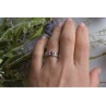 925 Sterling Silver Purple Tourmaline Ring Size 6.5