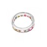 925 Sterling Silver Multi Gemstones Ring Size 8.5