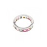 925 Sterling Silver Multi Gemstones Ring Size 8.5