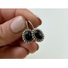Vintage 925 Sterling Silver Onyx Earrings