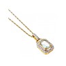 925 STERLING SILVER GOLD PLATED TOPAZ CHAIN WITH PENDANT