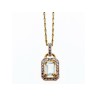 925 STERLING SILVER GOLD PLATED TOPAZ CHAIN WITH PENDANT