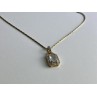 925 STERLING SILVER GOLD PLATED TOPAZ CHAIN WITH PENDANT