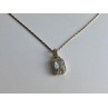 925 STERLING SILVER GOLD PLATED TOPAZ CHAIN WITH PENDANT