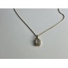 925 STERLING SILVER GOLD PLATED TOPAZ CHAIN WITH PENDANT