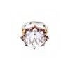925 Sterling Silver With Gilding Morganite & Garnet 