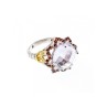 925 Sterling Silver With Gilding Morganite & Garnet 