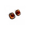 925 Sterling Silver Tiger's Eye Stud Earrings