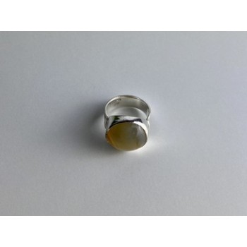 Vintage 925 Sterling Silver Agate Ring Size 5.5