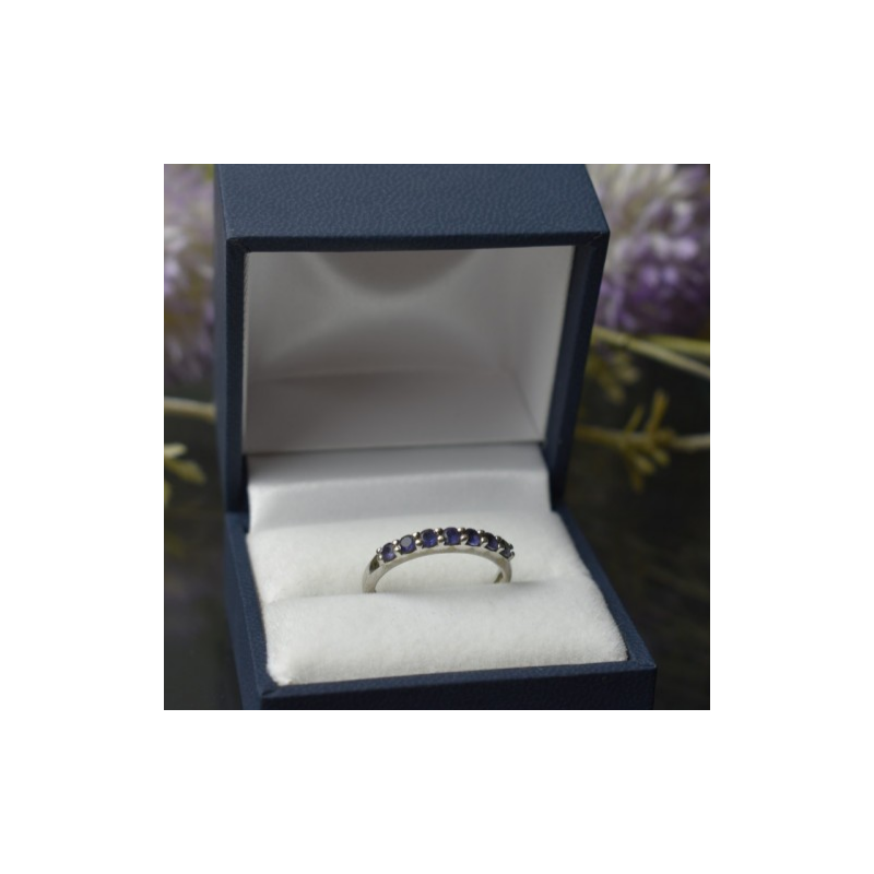 925 Sterling Silver Iolite Ring Size 7