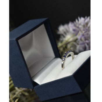 925 Sterling Silver Iolite Ring Size 7