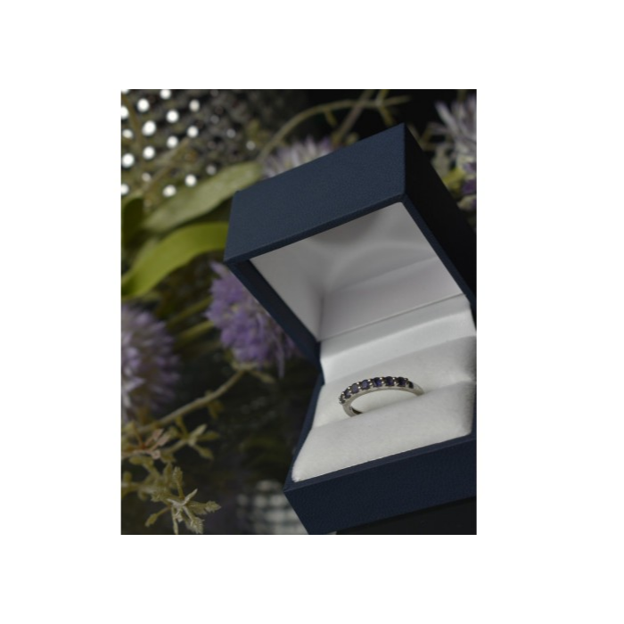 925 Sterling Silver Iolite Ring Size 7