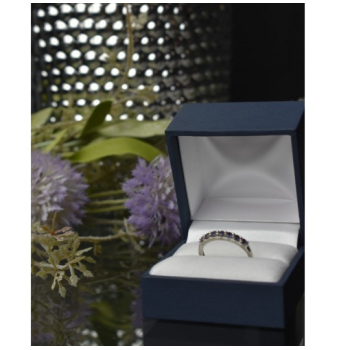 925 Sterling Silver Iolite Ring Size 7