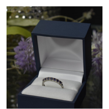 925 Sterling Silver Iolite Ring Size 7