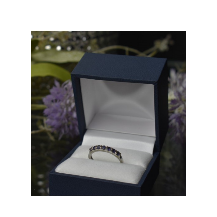925 Sterling Silver Iolite Ring Size 7