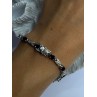 925 Sterling Silver Sapphire & Diamond Bracelet Length 7