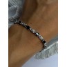925 Sterling Silver Sapphire & Diamond Bracelet Length 7