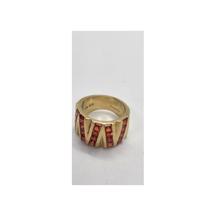 925 Sterling Silver CZ Red Ring Size 7.5