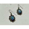 Vintage 925 Sterling Silver Mosaic Opal Earrings