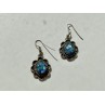 Vintage 925 Sterling Silver Mosaic Opal Earrings