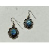 Vintage 925 Sterling Silver Mosaic Opal Earrings
