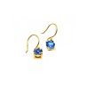 925 Sterling Silver Gold Plated Sapphire Spinel Earrings