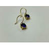 925 Sterling Silver Gold Plated Sapphire Spinel Earrings