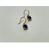 925 Sterling Silver Gold Plated Sapphire Spinel Earrings
