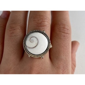 Vintage 925 Sterling Silver Agate Ring Size 9.5