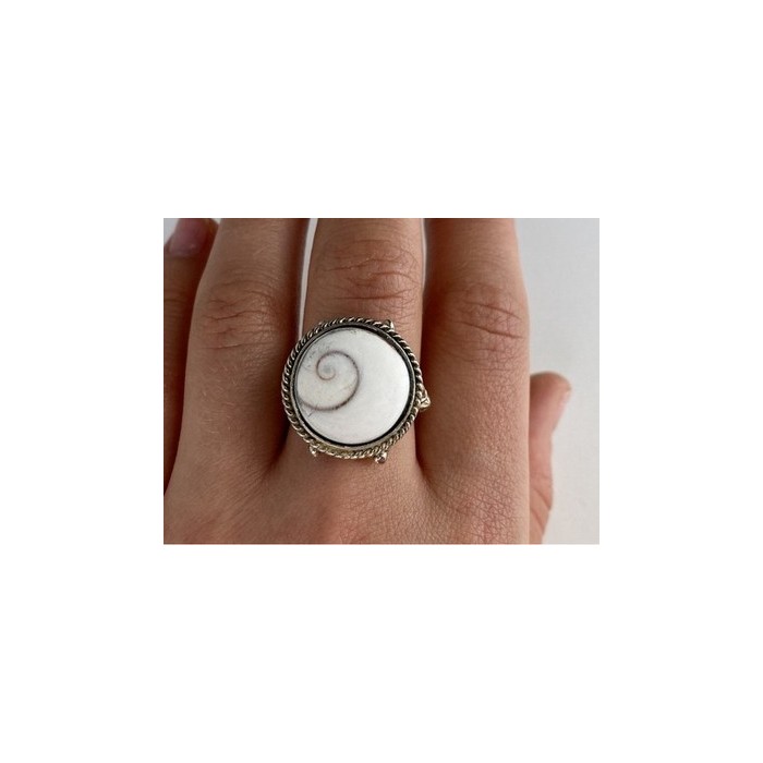 Vintage 925 Sterling Silver Agate Ring Size 9.5