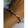 925 Sterling Silver Purple Tourmaline Bracelet Length 7
