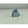 925 Sterling Silver Blue Spinel Ring Size 8