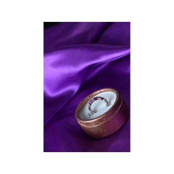 925 Sterling Silver Pink Topaz & CZ Ring Size 5.5