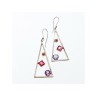 925 Sterling Silver Morganite, Iolite & Agate Earrings
